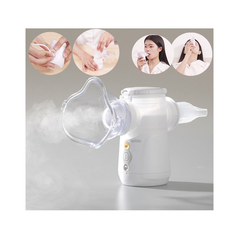 เครื่องพ่นฝอยละอองทางการแพทย์แบบพกพาสำหรับโรคหอบหืด 2.5-3.5μm ไม่มีการปิดกั้นช่องสัญญาณคู่