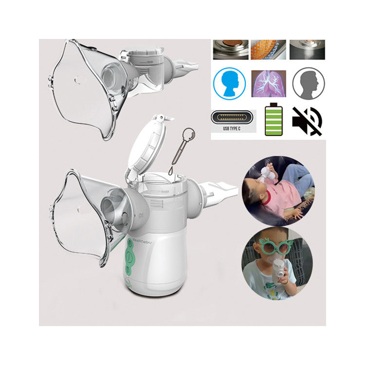 Home Hottest Mute พกพาหมอก Nebulizer เครื่องแบตเตอรี่ กลากหอบหืด