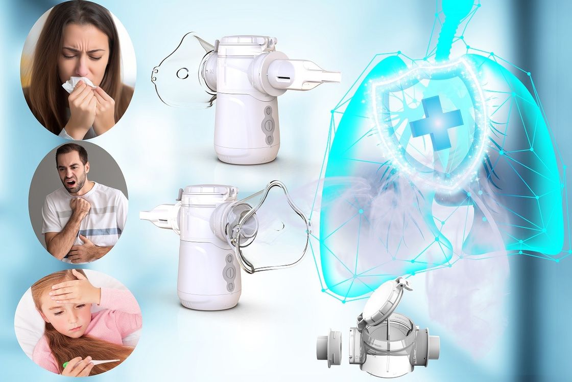 แบตเตอรี่ AA หรือ DC USB Powered Kids ผู้ใหญ่ Mesh Nebulizer ไปยัง Alveoli Bronchioles