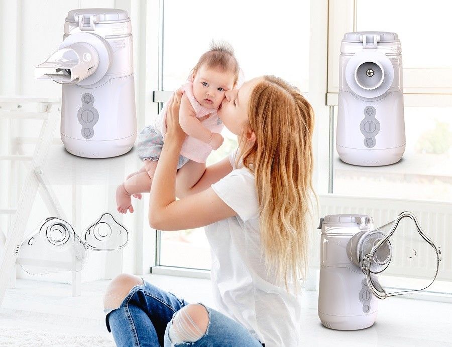 USB ประเภท C แบตเตอรี่ Mesh Nebulizer โหมดปรับสําหรับเด็กและผู้ใหญ่