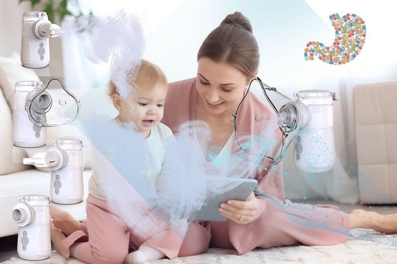 เครื่อง Nebulizer USB หรือ แบตเตอรี่ที่เงียบสงบสําหรับเด็กหรือผู้ใหญ่