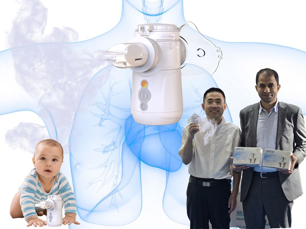 ขนาดอนุภาค Nebulizer Vibrating Mesh ขนาดอนุภาค 1-5μm การแพทย์และพกพา