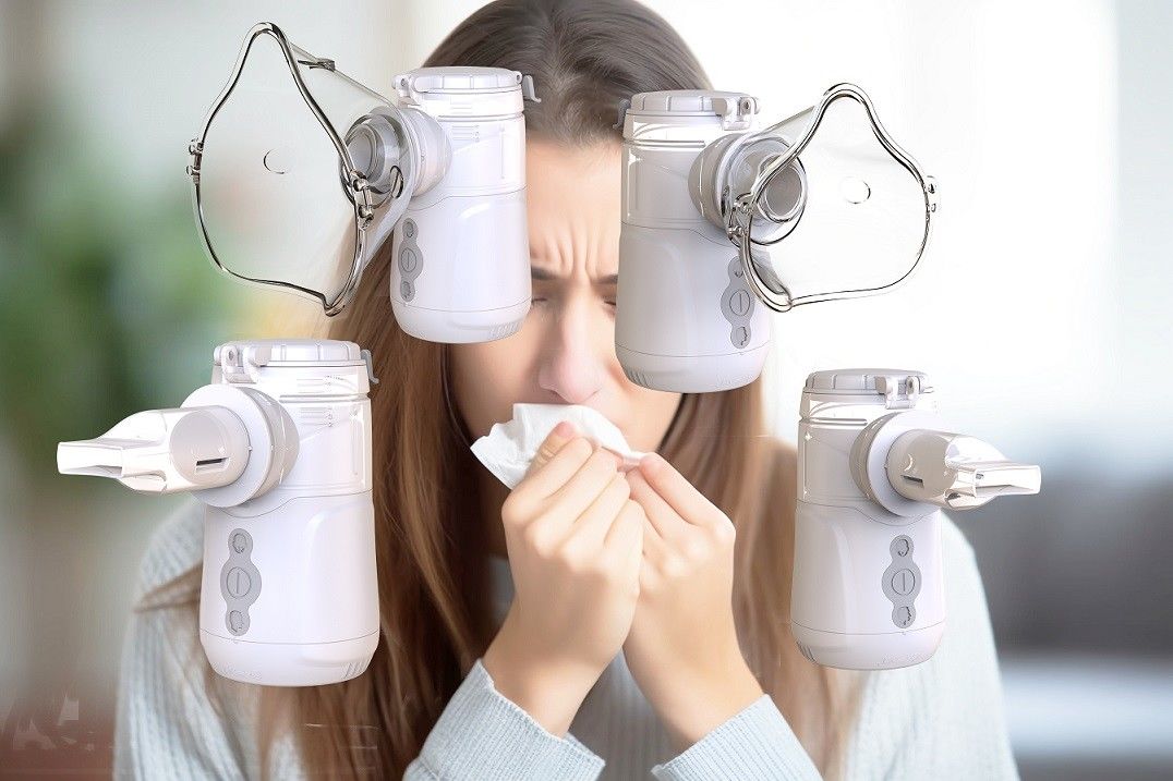 ขนาดอนุภาค Nebulizer Vibrating Mesh ขนาดอนุภาค 1-5μm การแพทย์และพกพา