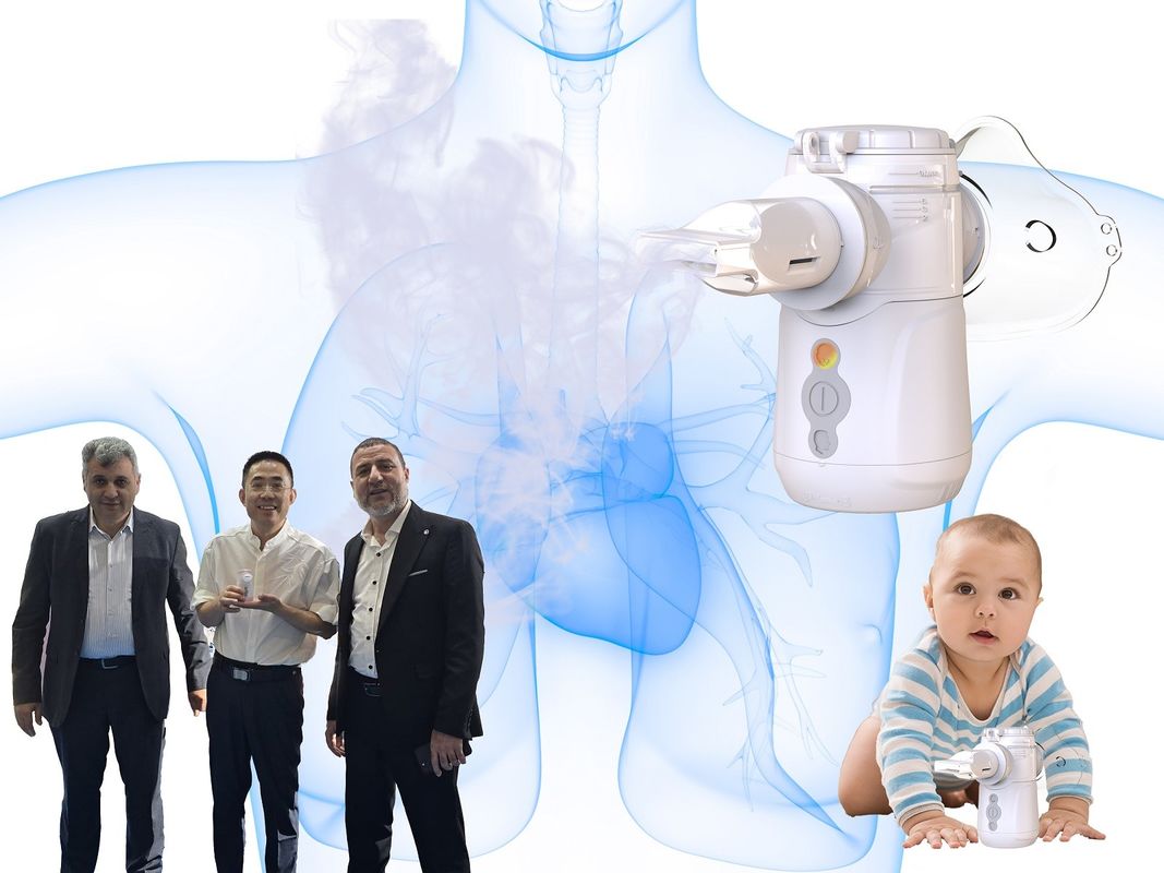 แบตเตอรี่ หรือ USB Mesh Nebulizer 7 วัน อัตราการกระจายระยะยาว ≥0.3 ml/min