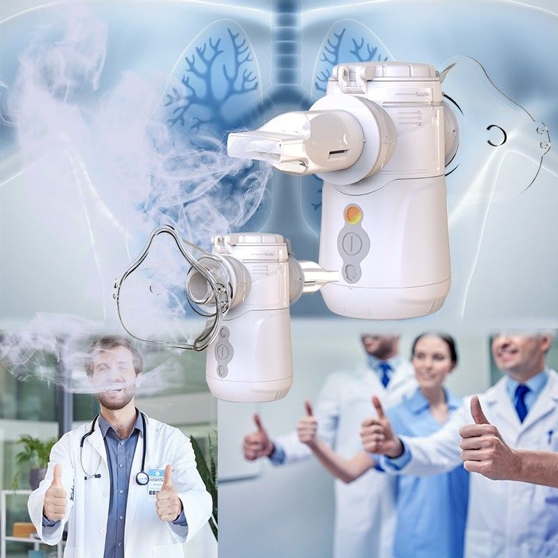 แบตเตอรี่ หรือ USB Mesh Nebulizer 7 วัน อัตราการกระจายระยะยาว ≥0.3 ml/min